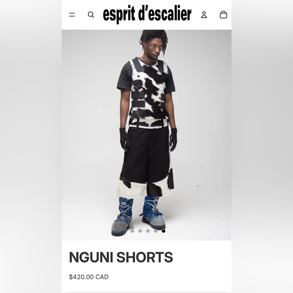 Brand New Esprit Escalier 100% cowhide demon shorts- Sixe 32. New without tags - Picture 3 of 11